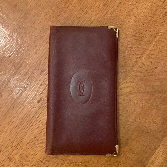 Cartier burgundy wallet - Picture 1 of 3